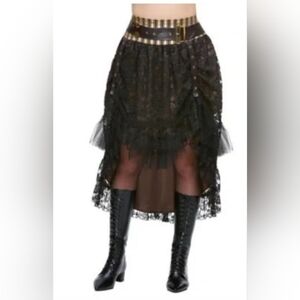 Spirit Steampunk Full Costume Skirt Shirt And Rings